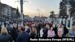 Протест на Граѓанската иницијатива за заедничка Македонија пред Владата на РМ.