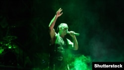 Тыль Ліндэман на канцэрце Rammstein, архіўнае фота