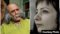 عالیه مطلبزاده و کیوان صمیمی، فعالان رسانهای و از اعضای انجمن «دفاع از آزادی مطبوعات»