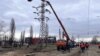 Вирва від осколків Циркона біля станції метро Чернігівська, Київ, 7 лютого 2024 року