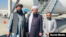 طالبانو د انرژۍ او اوبو وزارت سرپرست وزیر، عبداللطیف منصور او ملګری پلاوی یې
تصویر: د عبدالطیف منصور له اېکس پاڼې څخه