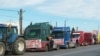 Protest al agricultorilor și al transportatorilor în localitatea Afumați din județul Ilfov, pentru a șaptea zi la rând, 16 ianuarie 2024.