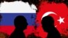 Ilustrație generică - Siluetele președinților Rusiei și Turciei - Vladimir Putin și Recep Tayyip Erdoğan. Cei doi se întâlnesc luni, 4 septembrie, la Soci.
