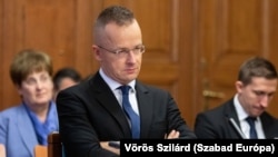 Унгарскиот министер за надворешни работи Петер Сијарто.