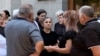 Armenia - Relatives of fallen Karabakh soldiers rally outside the Armenian government building, July 11, 2024.