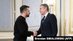 Ukrajinski predsednik Volodimir Zelenski i državni sekretar SAD Entoni Blinken, Kijev, 14. maj 2024.