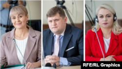 Прокуроры Георгий Граур, Олеся Вырлан и Елена Рошиору.