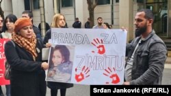 Протест поради казна за семејно насилство за која граѓанските организации сметаат дека е „срамно ниска“, Подгорица, Црна Гора, 15 декември 2023