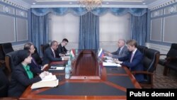 Мулоқот бо сафири Русия дар Душанбе. Акс аз сомонаи Вазорати корҳои хориҷии Тоҷикистон