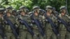 Припадници на Косовските безбедносни сили за време на парада во Приштина, 12 јуни 2024 