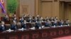Severnokorejski lider Kim Džong Un na zasedanju Vrhovne narodne skupštine. Fortgorafiju je objavila 28. septembra 2023. severnokorejska novinska agencija KCNA.