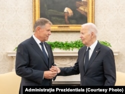Klaus Iohannis și Joe Biden s-au întâlnit la Casa Albă pe 7 mai 2024.