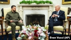 Президент України Володимир Зеленський під час зустрічі з американським колегою Джо Байденом, Вашингтон, 21 вересня 2023 року