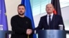 Njemački kancelar Olaf Scholz i ukrajinski predsjednik Volodimir Zelenski na konferenciji za medije u Berlinu, Njemačka, 16. februara 2024.
​