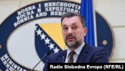 Ministar vanjskih poslova Bosne i Hercegovine Elmedin Konaković, u Sarajevu 25. aprila 2024. godine. 