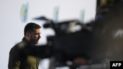 Претседателот на Украина, Володимир Зеленски на Самитот на Европската политичка заедница во шпанскиот град Гранада. 5 октомври, 2023