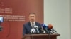 Претседателот на ВМРО-ДПМНЕ и мандатар за идната Влада Христија Мицкоски. 