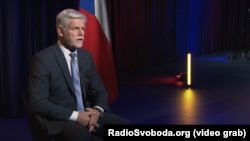 Президент Чехії Петр Павел у студії Радіо Свобода в Празі, 14 червня 2023 року