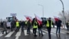 Протест польських фермерів. Блокада кордону у пункті пропуску Дорогуськ, Польща, лютий 2024 року 