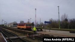 GSM-R-átjátszótorony a pápai vasútállomáson