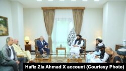 د طالبانو د بهرنیو چارو وزیر او د اتریش د ازادۍ ګوند یو شمېر غړي