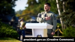 Претседателот на Украина, Володимир Зеленски.