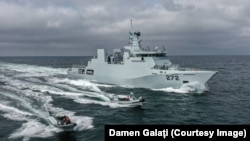 Corvetă militară construită la Galați pentru Forțele Navale ale Pakistanului (imagine de arhivă). 