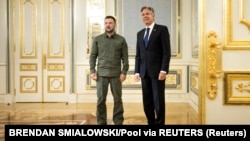 Президент України Володимир Зеленський і державний секретар США Ентоні Блінкен (праворуч). Київ, 6 вересня 2023 року 