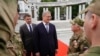Уфа. Радий Хабиров на церемонии отправки добровольческого полка "Башкортостан" на войну в Украину. Лето 2023 года