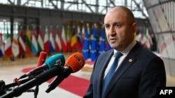 Румен Радев преди началото на заседанието на Европейския съвет в Брюксел, 23 март 2023 г.