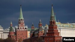 Russia - A view of the Kremlin, Moscow, April 20, 2020. 