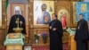 Слева направо: Митрополит Кишинева и всея Молдовы Владимир, проректор Академии теологии Ветчислав Казаку и священник Андрей Ойстрик. Последние двое перешли из Молдавской митрополии в Бессарабскую.