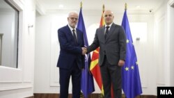 Примопредавање на премиерската функција од досегашниот премиер Димитар Ковачевски на новиот претседател на техничката влада, Талат Џафери, 29 јануари 2024 година