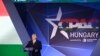 A Konzervatív Politikai Akció Konferencia (CPAC) a jobboldal egyik legnagyobb nemzetközi tanácskozása. Képünk illusztráció, 2023. május 4-én készült, amikor Orbán Viktor beszédet mondott a CPAC kétnapos tanácskozásán a Bálna Budapestben