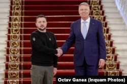 Klaus Iohannis și Volodimir Zelenski la Cotroceni.