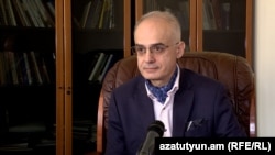 Armenia - Levon Zurabian, vice-chairman of the Armenian National Congress party, is interviewed by RFE/RL, Yerevan, January 25, 2024.