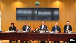Прес-конференциј на министерот за внатрешни работи, Оливер Спасовски и јавниот обвинител Гаврил Бубевски, 4.12.2023, Скопје