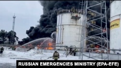 Орусиянын Брянск облусундагы мунай заводуна жасалган чабуул. 19-январь, 2024-жыл.