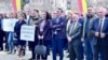 Protesta e personelit akademik në Universitetin e Tetovës, 4 mars 2024.