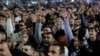 Mbështetës të VMRO DPMNE-së festojnë në Shkup, 8 maj 2024.
