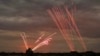 Ukrainian air defenses repulse a Russian drone attack in the Kherson region in July. 