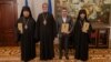 Mitropolitul Vladimir le-a înmânat decretele de numire în funcție a noilor conducători ai Academiei de Teologie Ortodoxă din Moldova. Nicolae Ionichi - al doilea din dreapta.