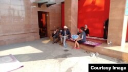 Лежачий протест у Акорды. Нур-Султан, 13 июля 2022 года