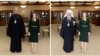Colaj din fotografii în care apare Maia Sandu alături de Mitropolitul Moldovei Vladimir (stânga) și Mitropolitul Basarabiei Petru, atunci când s-a întâlnit separat cu aceștia la președinție în preajma sărbătorilor de Paști, aprilie 2022.