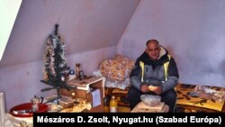 A szombathelyi hajléktalanszálló egyik lakója. Az intézmény vezetője szerint sokan onnan járnak dolgozni