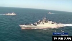 Ирански брод за време на заедничките воени вежби на Иран, Русија и Кина во 2019 година