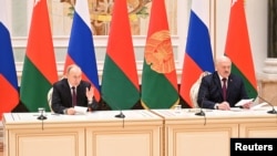 Илустрација, Белорускиот претседател Алексадар Лукашенко и рускиот претседател Владимир Путин