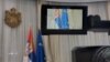 Zastave Srbije i Evropske unije u Vladi Srbije, 24. oktobar 2022. 