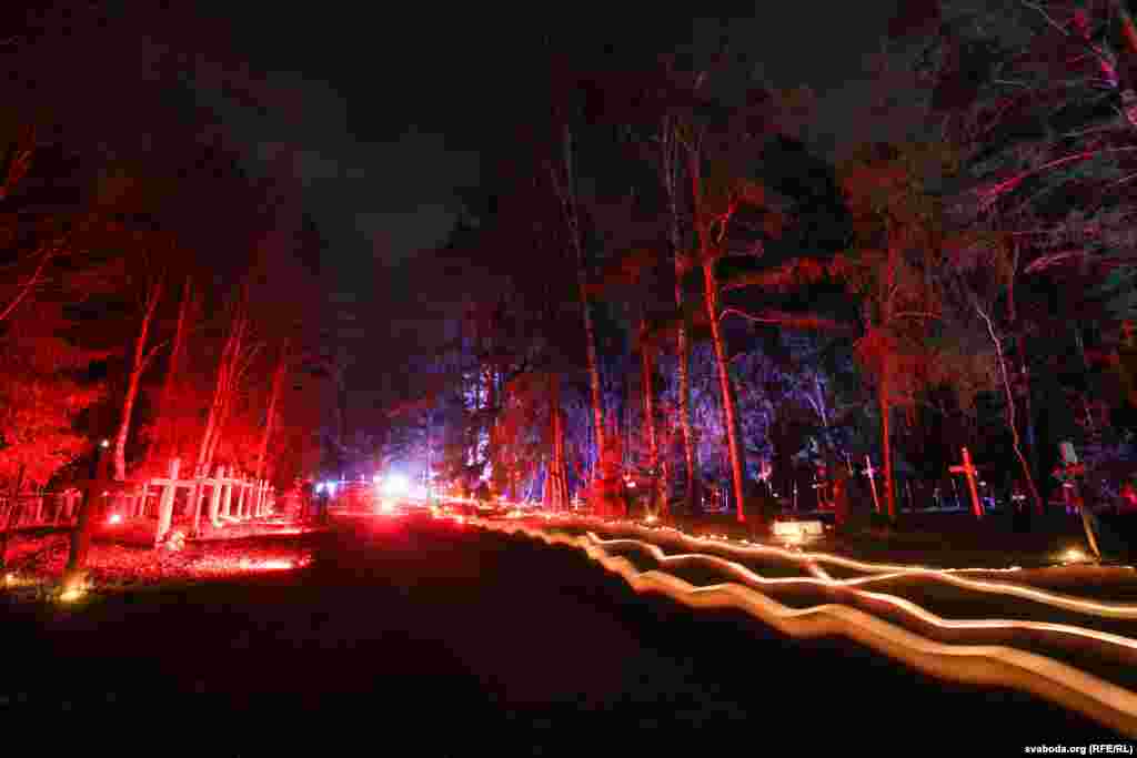 Belarus — "The night of executed poets", Ceremony in memory of the victims of Stalinist repressions in Kurapaty memorial in Minsk, 29oct2019