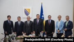 Претседателството на БИХ и претставниците на американската и европската дипломатија Метју Палмер и Анџелина Ајхорст